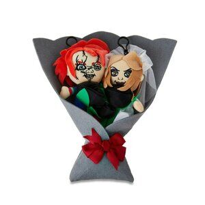 Chucky & Tiffany Plush Clips 14" Bouquet Flowers Halloween